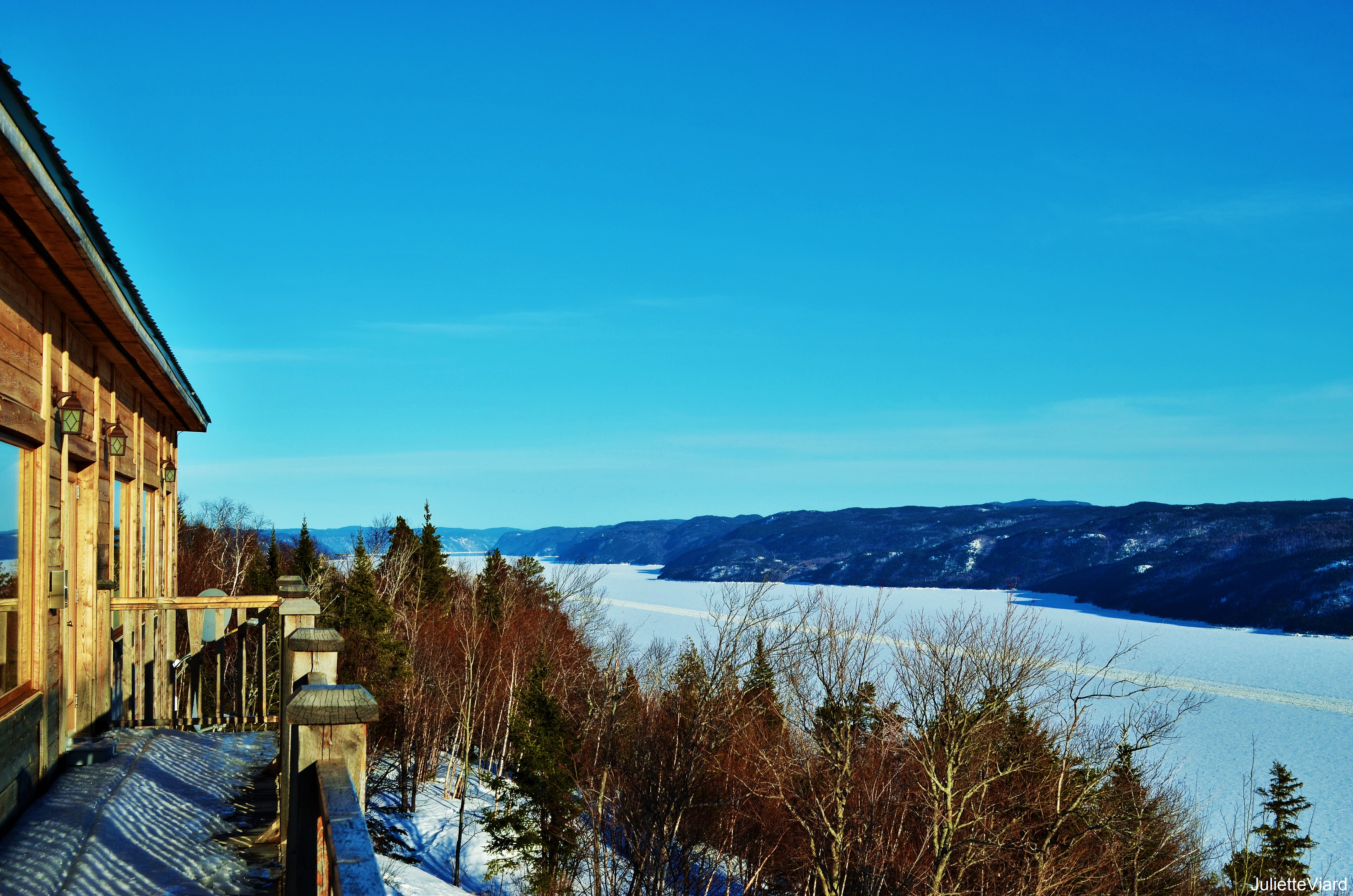 Vue chalet Saguenay lac saint jean